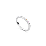 Crown and Gemstone Stacking Ring